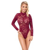 Body met lange mouwen bordeaux rood