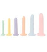 set met 6 dildo's in pastelkleuren